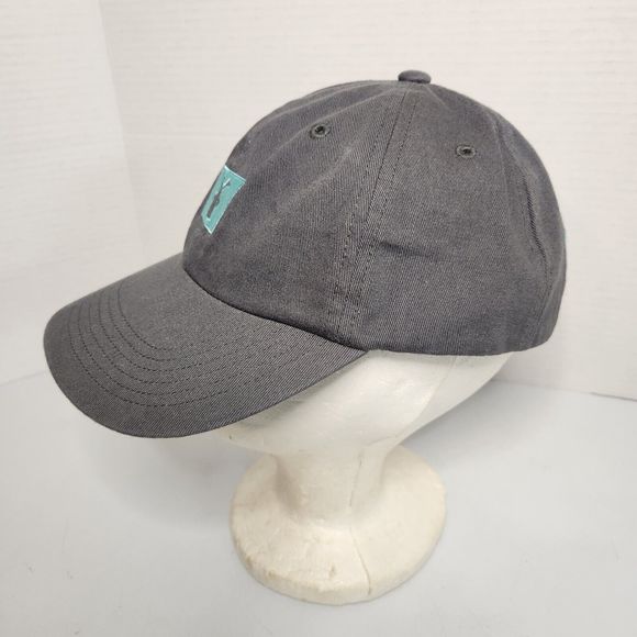 Dutch Bros Gray Teal Adjustable Strapback Hat Cap Canvas Super Clean! - Picture 2 of 5